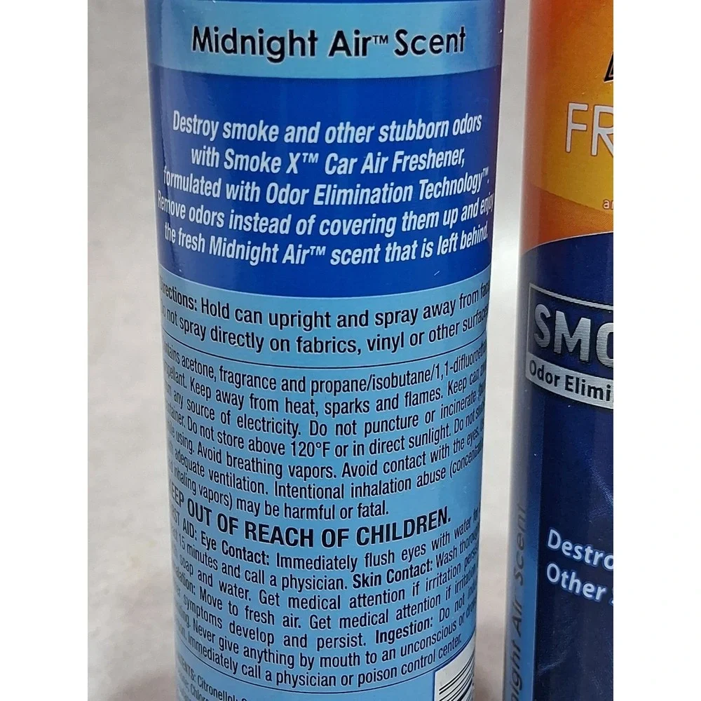 FRESHfx ArmorAll Smoke-X 3.5oz Spray Smoke Odor Eliminator Midnight Air Scent(3)